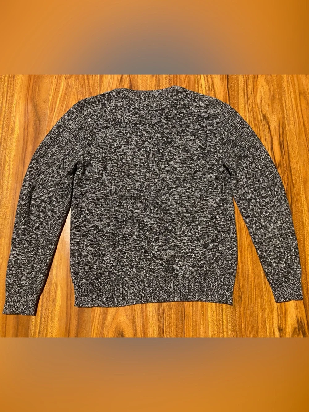 Old Navy black and white marled crewneck sweater boys L 10-12